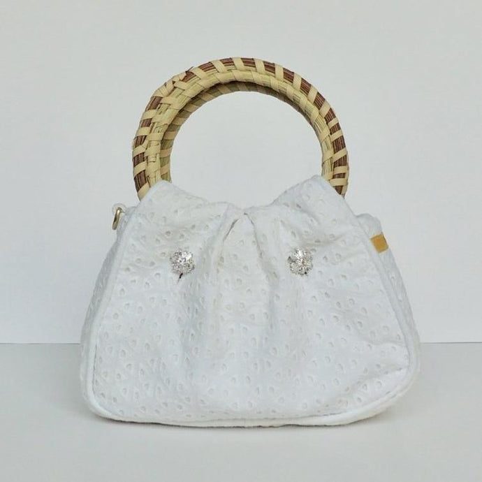 Charleston Carry Sea Island Eyelet Wedding Purse Front